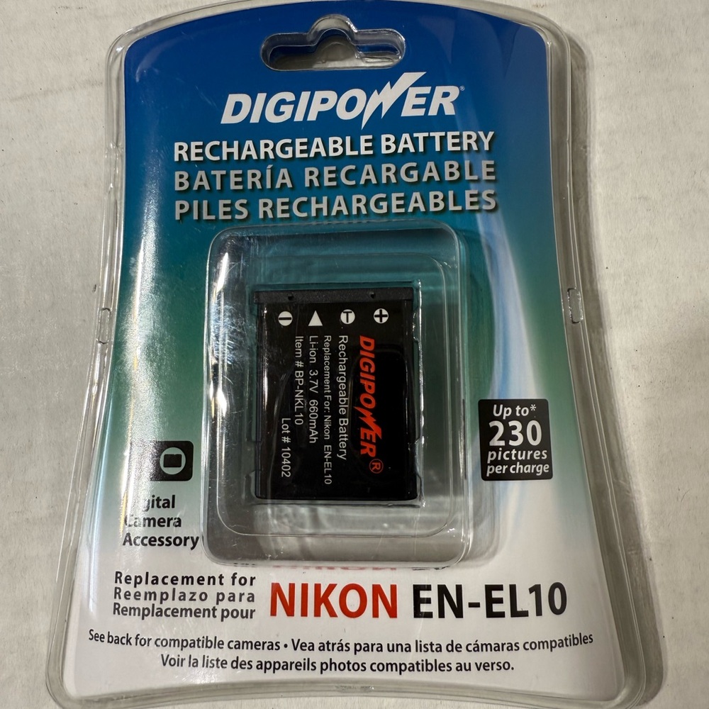 NEW Digipower Rechargeable Battery for Nikon EN-EL10